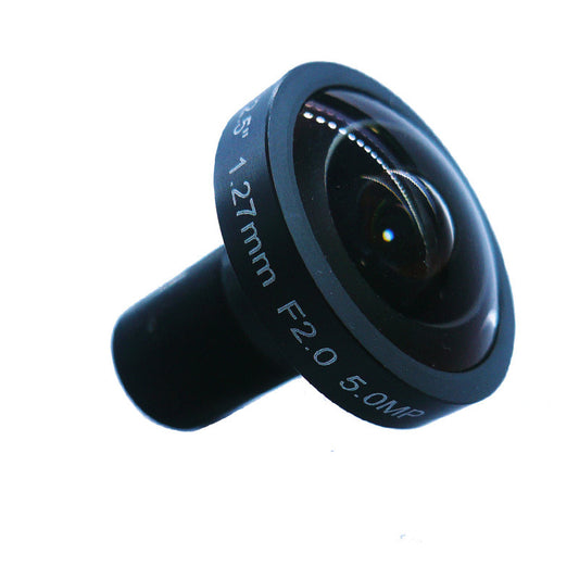 1.27mm ultra-wide-angle 185-degree 5MP high-definition infrared fisheye lens for surveillance/action cameras/DV (1/2.5 inch sensor)